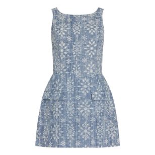 Clarissa Sleeveless Chambray Skort Romper