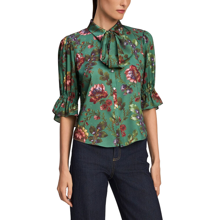 Fresco Floral Bow Fiona Top image number null