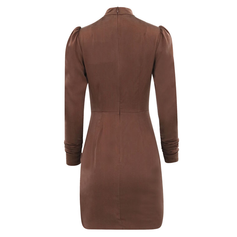 Draped Silk Mini Dress image number null