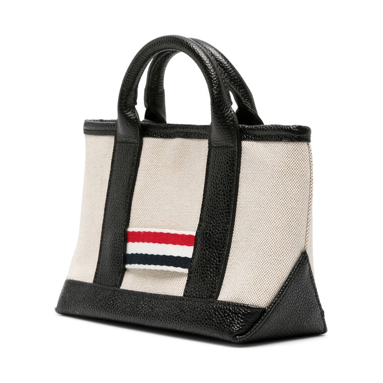 Micro Tool Tote Bag With Leather Trim image number null