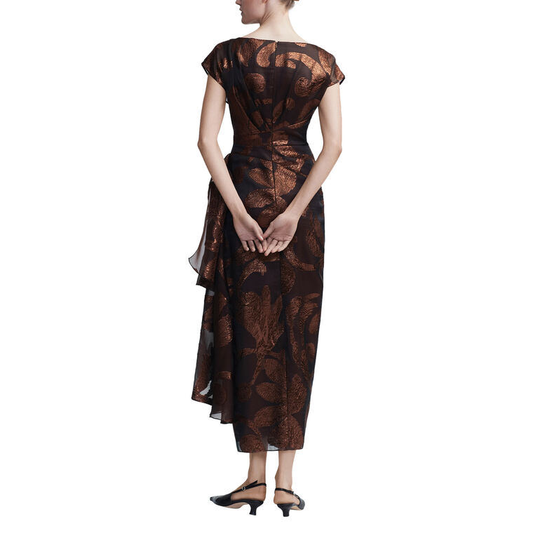 Metallic Floral Fil Coupe Florence Dress image number null