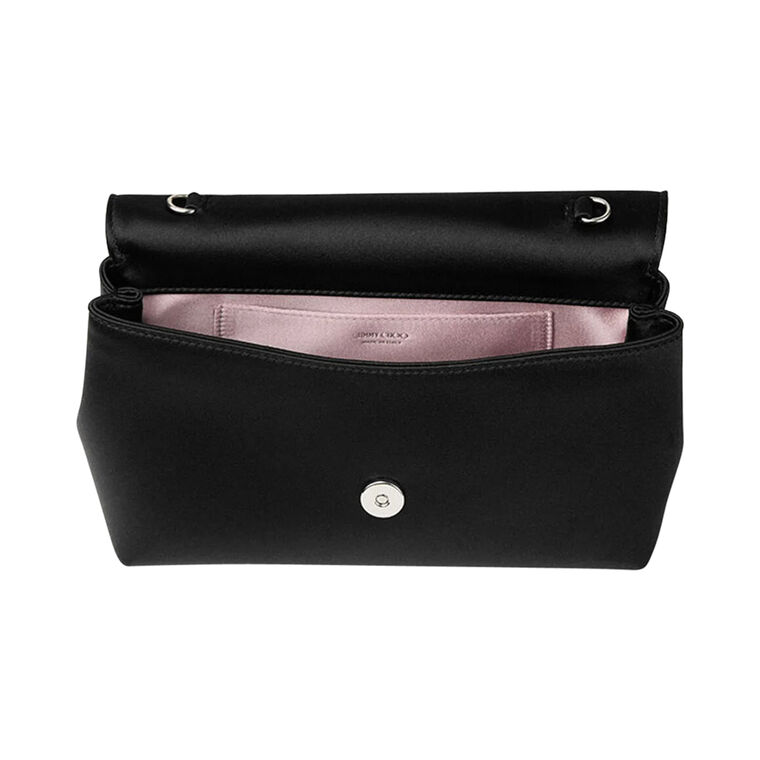 Satin Mini Bag With Crystal Bow image number null