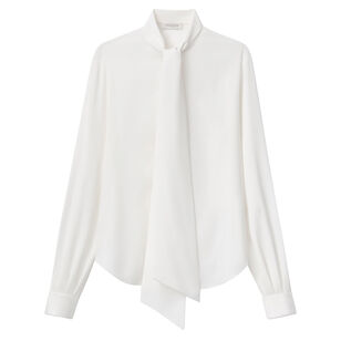 Blouse with Tie Neck