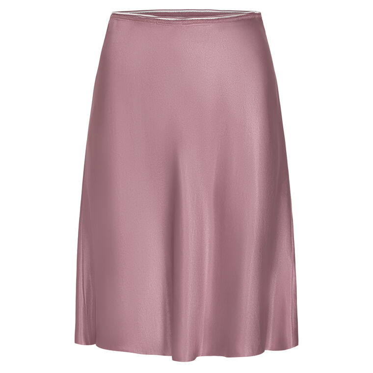 Short Slip Skirt With Lingerie Trim image number null