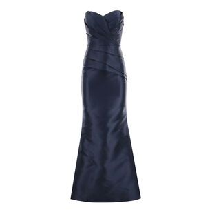 Draped Bustier Gown With Bolero Jacket