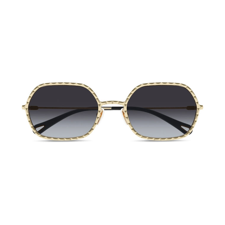 Textured Metal Oval Sunglasses image number null