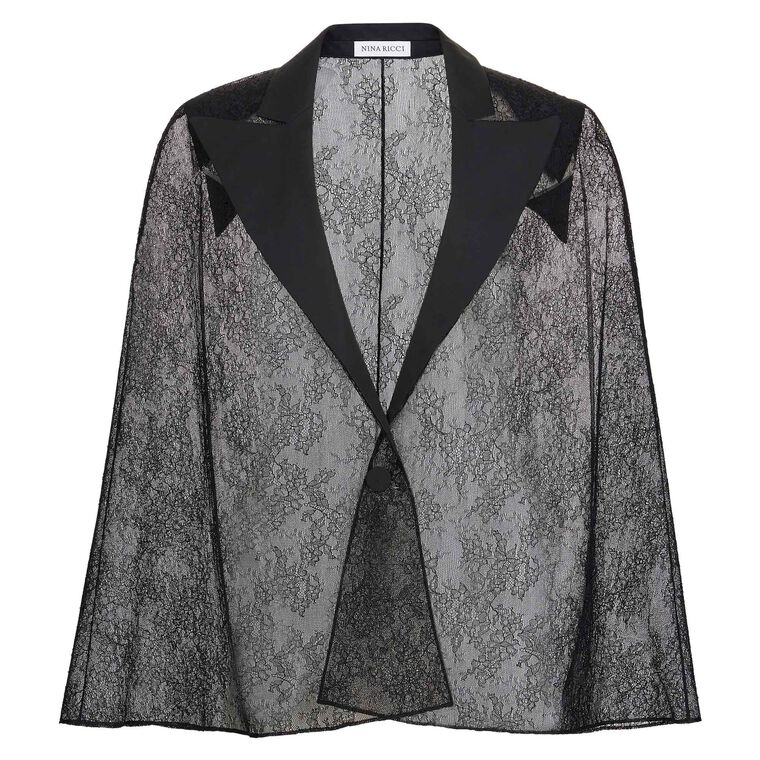 Lace Blazer-Inspired Cape image number null