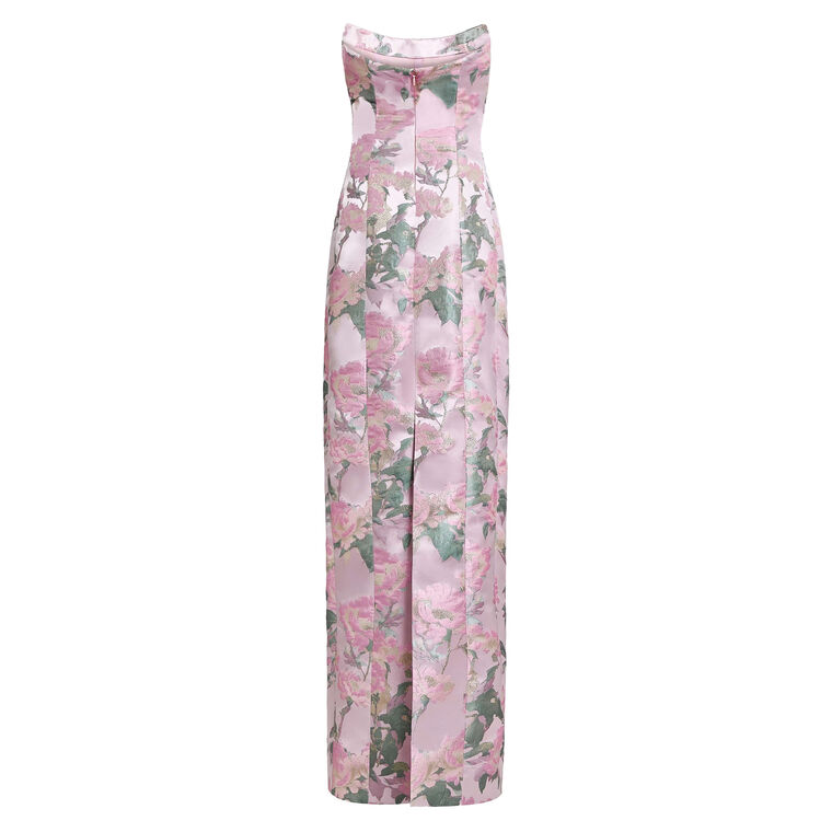 Odessa Brocade Strapless Column Gown image number null