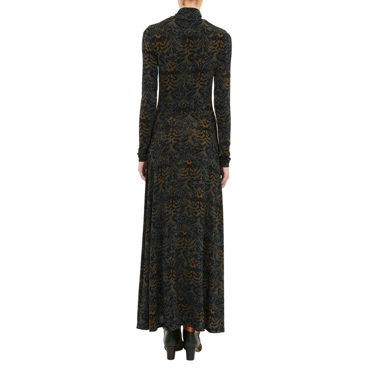 Koa Jersey Ruched Front Turtleneck Dress image number null