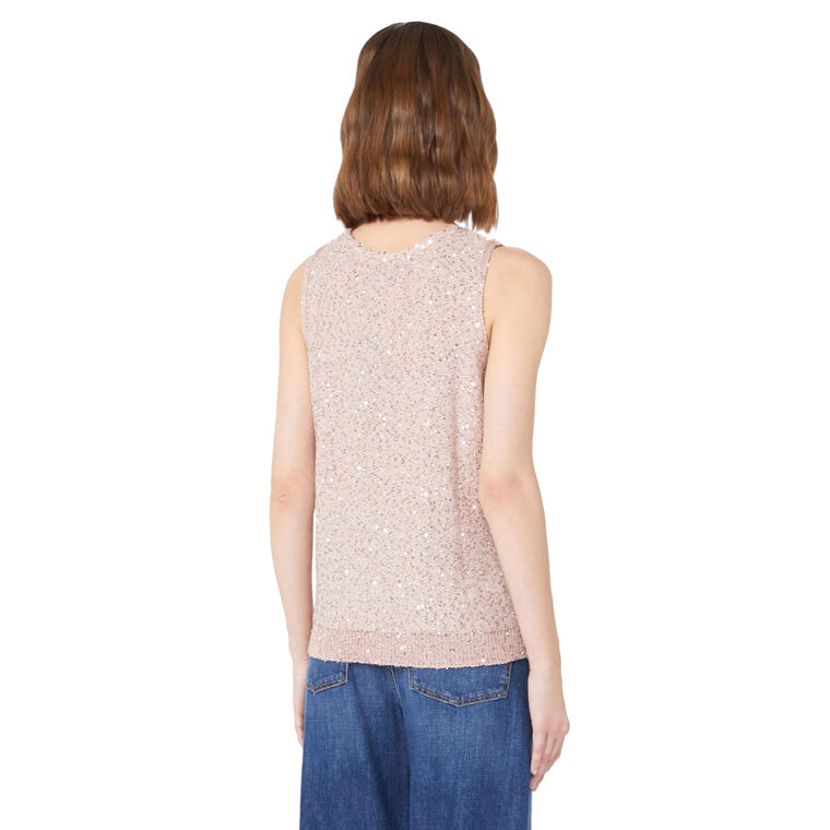 Acaici Sleeveless Sequin Knitted Top image number null