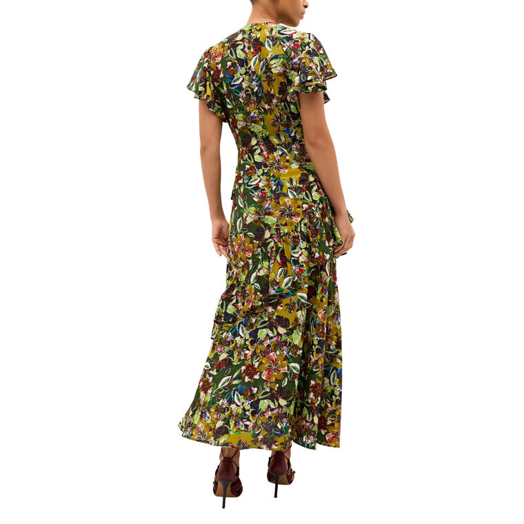 Quinby Short Sleeve Tiered Midi Dress image number null