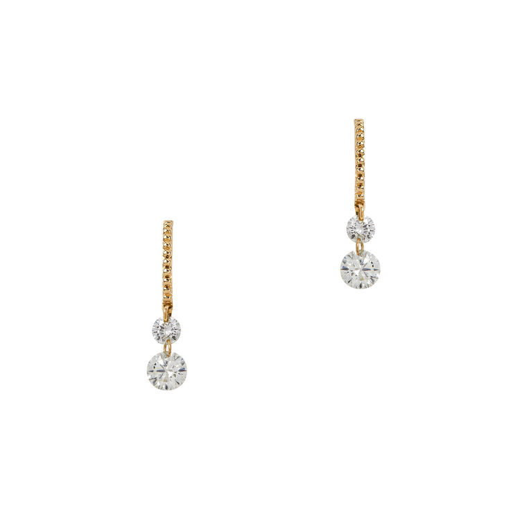 Diamond Drop Earrings image number null