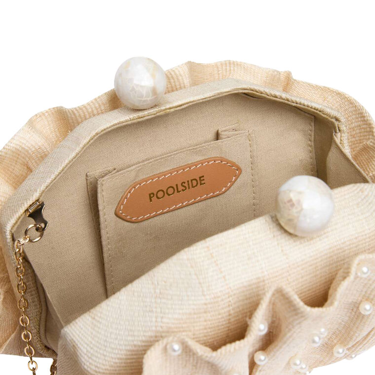 Pearl Origami Scallop Clutch image number null