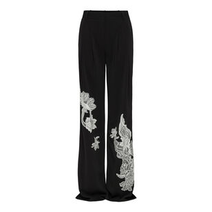 Clifford Lace Detail Wide-Leg Pants