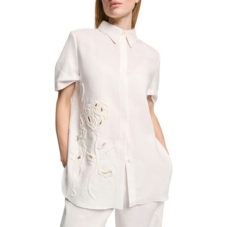 Embroidered Beauty Short Sleeve Blouse image number null