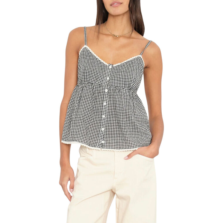 Annie Sleeveless Gingham Top image number null