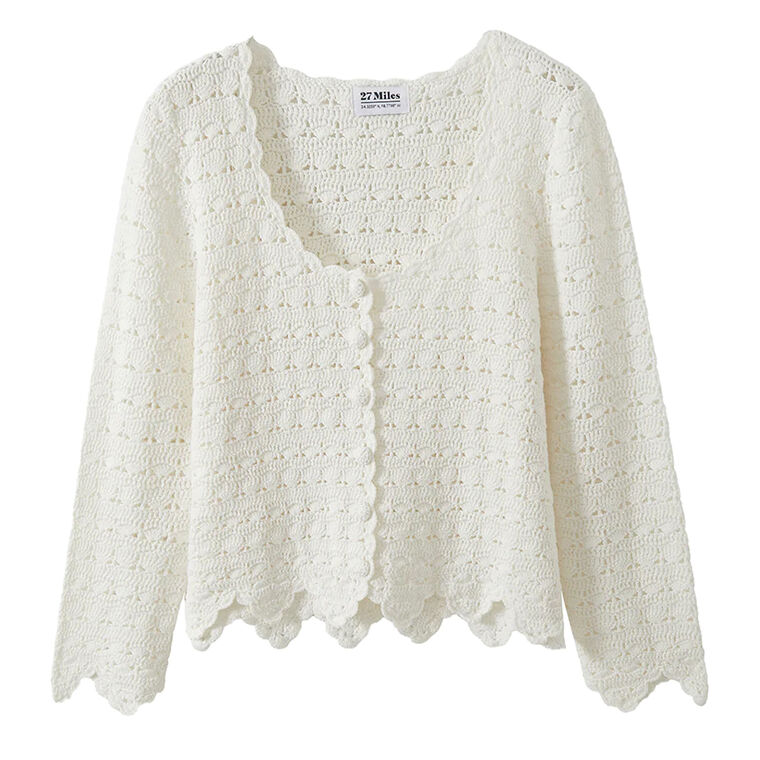 Rey Hand Crochet Cardigan image number null