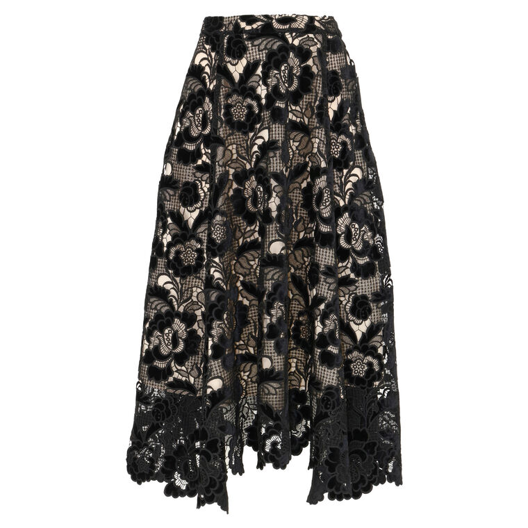 Torta Velvet Lazer Cut Lace Skirt image number null