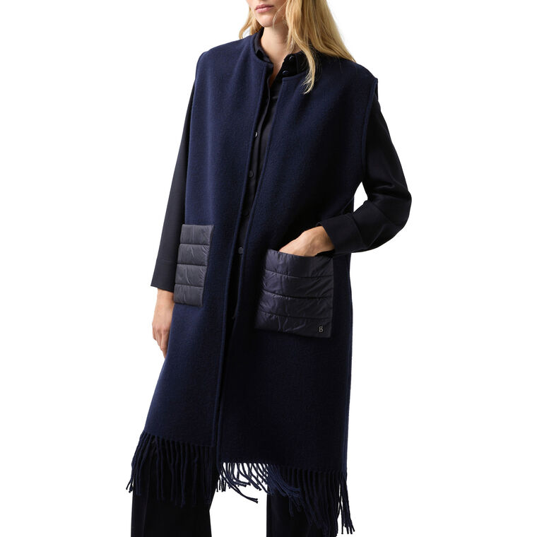 Nera Long Vest With Fringe Hem image number null