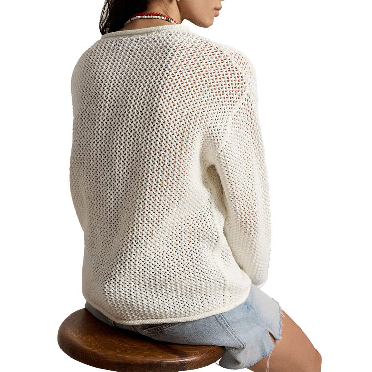 Tonal Flag Pointelle Sweater image number null