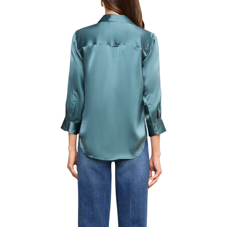 Dani 3/4 Sleeve Silk Blouse image number null