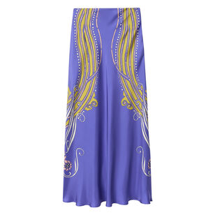 Sleek Mermaid Hem Silk Maxi Skirt