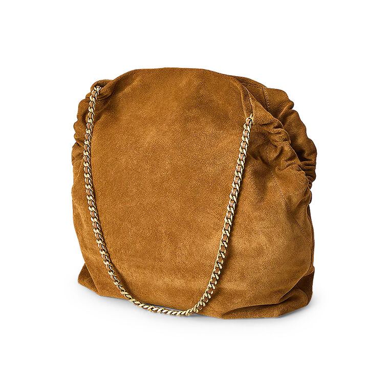 Suede Slouch Shoulder Bag image number null
