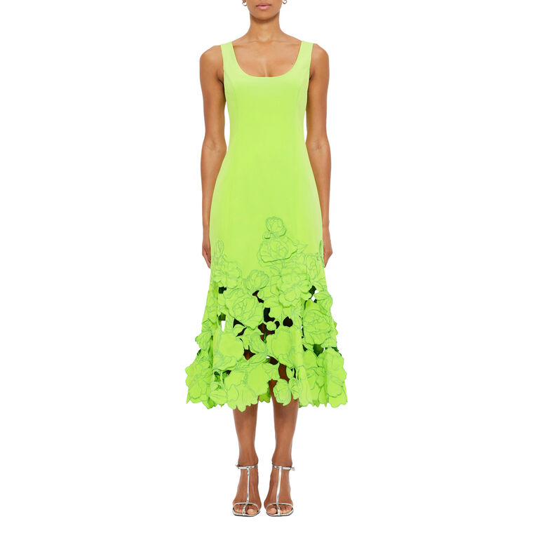 Emily Applique Sleeveless Midi Dress image number null