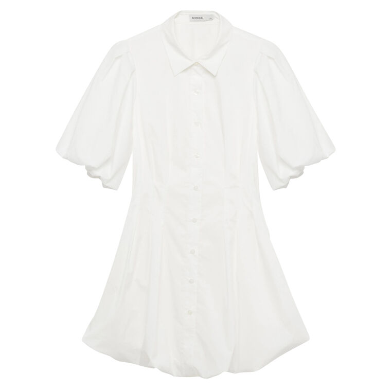 Cleo Balloon Sleeve Pintuck Mini Dress image number null