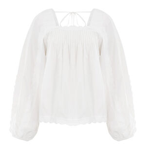 Long Sleeve Square Neck Blouse