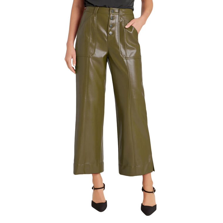 Benji Vegan Leather Cropped Pant image number null