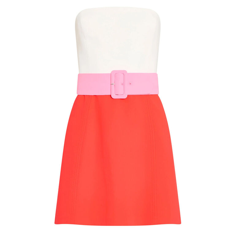 Fae Strapless Belted Skort Romper image number null