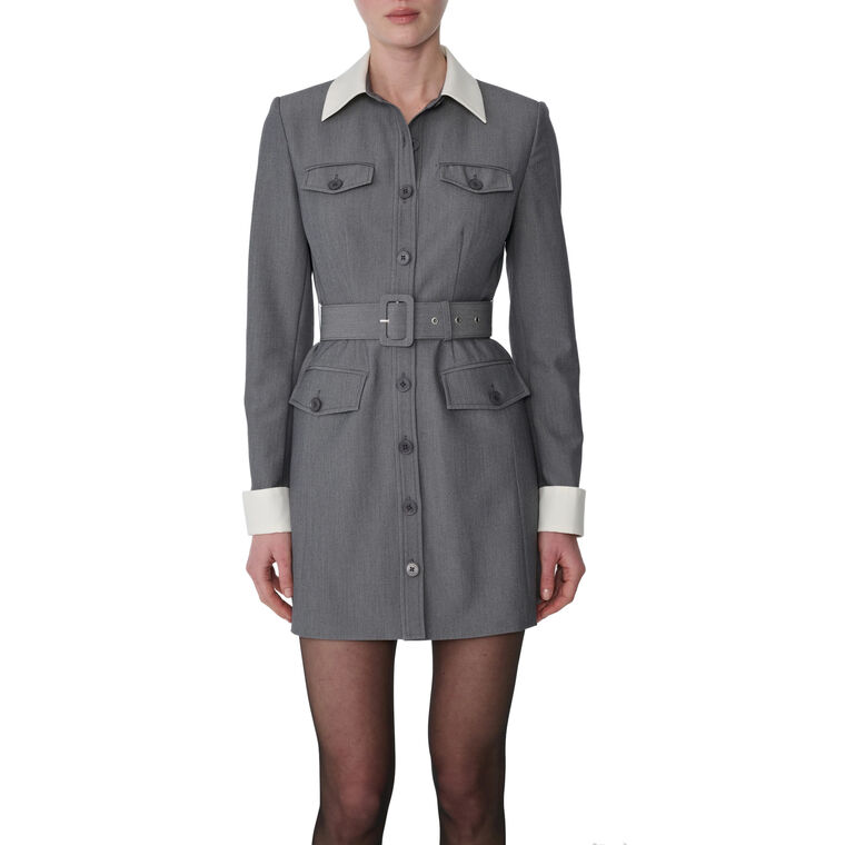 Valerie Collared Button-Front Dress image number null