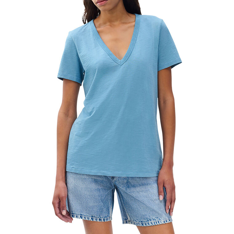 The Slub Vee Short Sleeve T-Shirt image number null