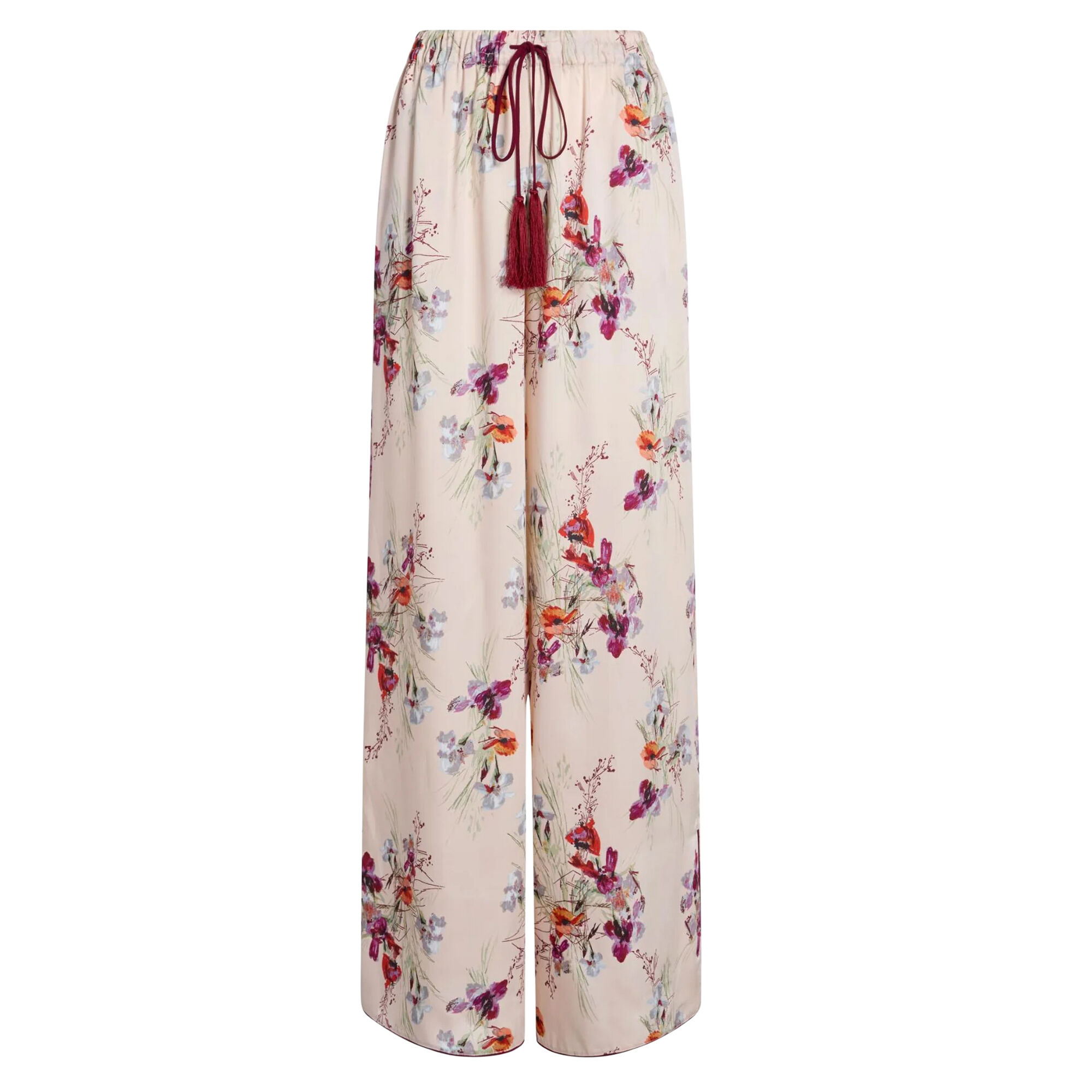Cinq à Sept Alba Iris Bouquet Wide-Leg Tie-Waist Pant | Tootsies