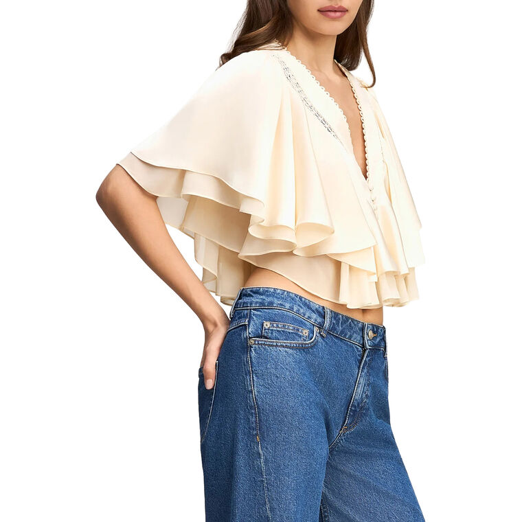 Mary V-Neck Ruffle Top image number null