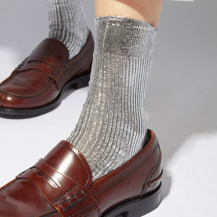 One Ribbon Laminated Socks image number null