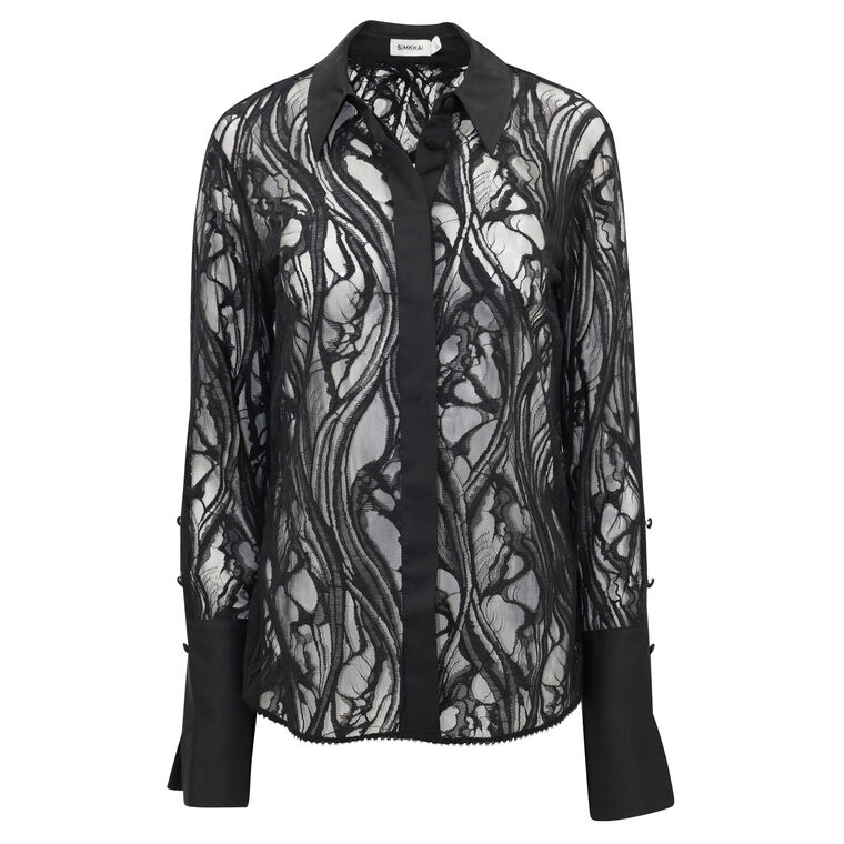 Candela Long Sleeve Lace Shirt image number null