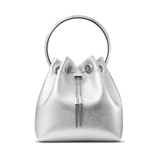 Bonbon Metallic Leather Bucket Bag