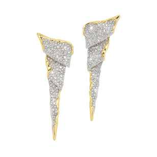 Solanales Pave Crystal Cascade Post Earrings