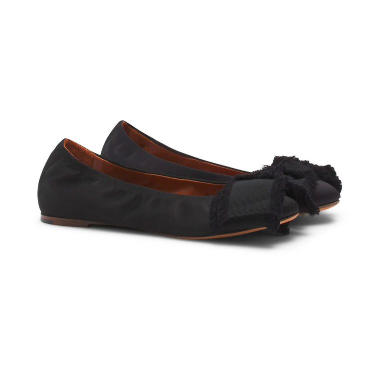 Satin Bow Ballerina Flat image number null