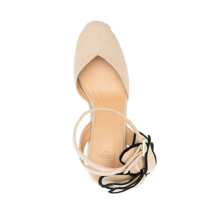 Coco Flower Embellished Closed Toe Double Platform Wedge Sandal image number null