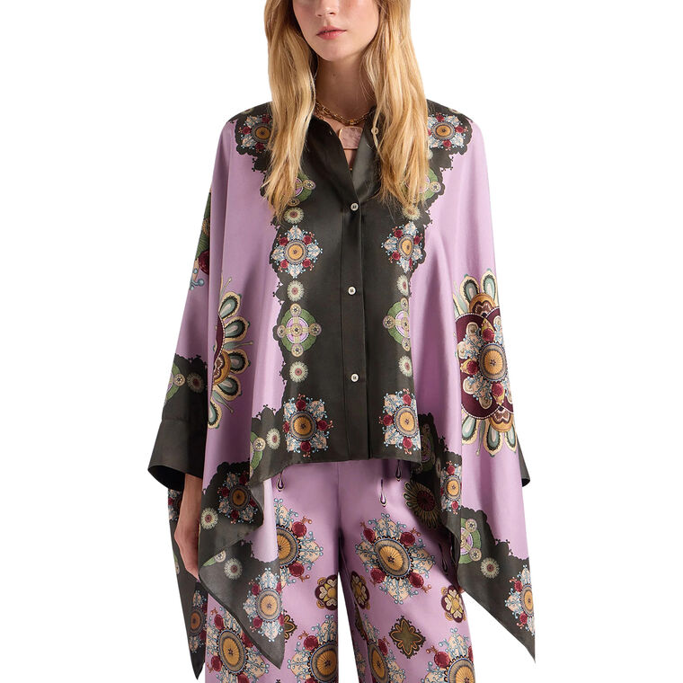 Foulard Long Sleeve Silk Shirt image number null