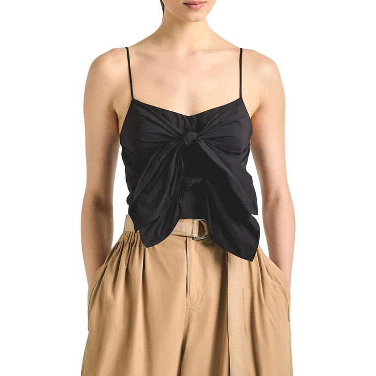 Shira Poplin Double Tie Front Top image number null