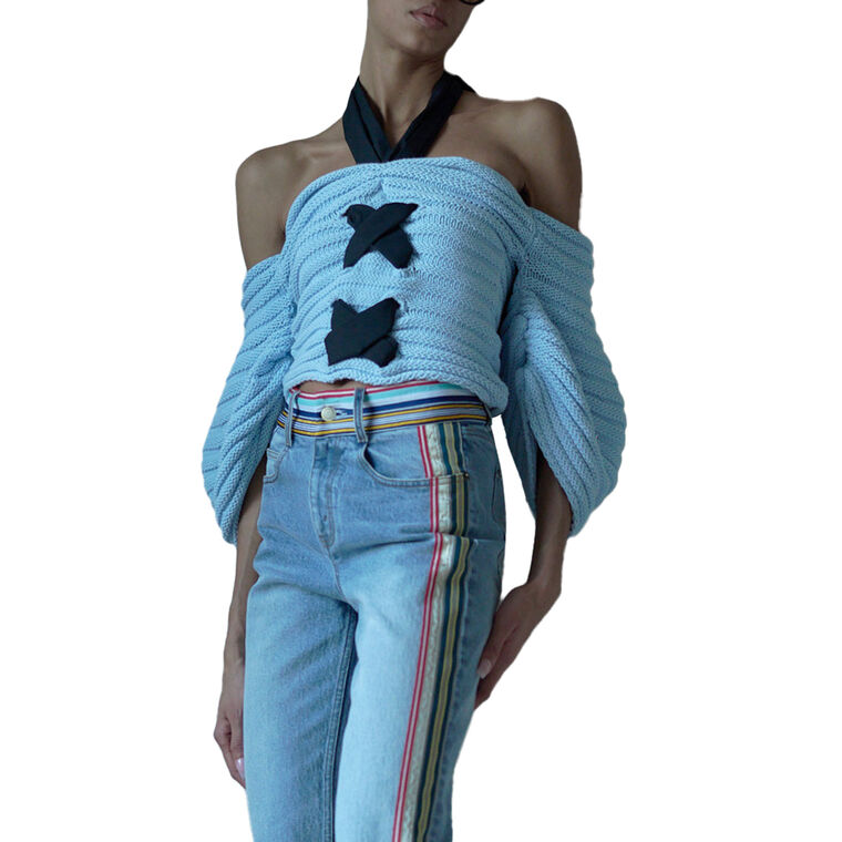 Veronica Halterneck Knit Top image number null