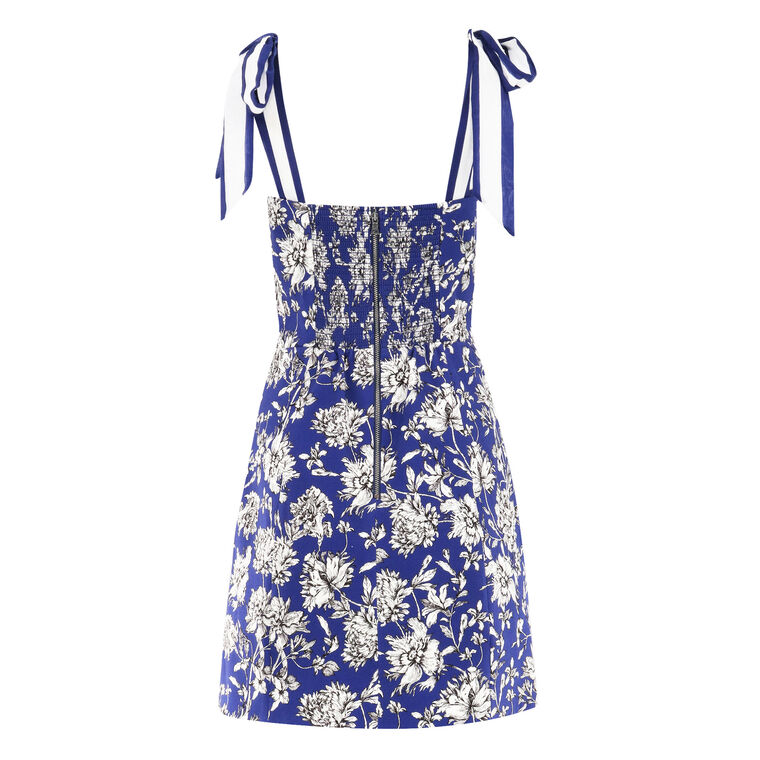 Maryann Floral Print Tie Shoulder Mini Dress image number null