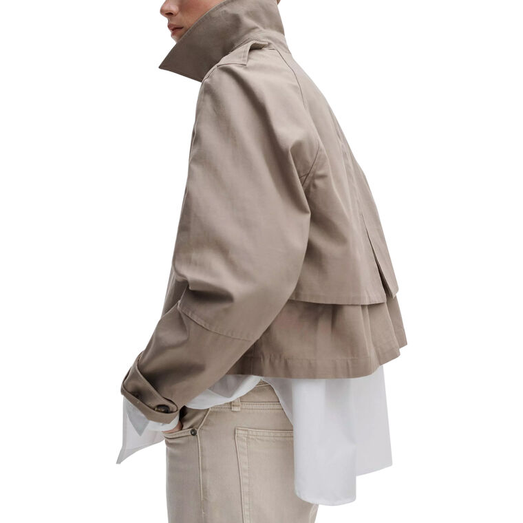 Jamie Cropped Trench Coat image number null