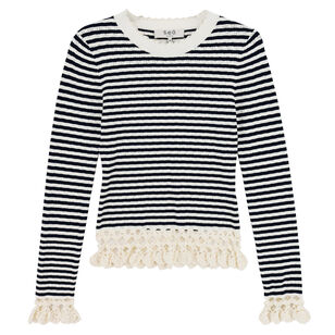 Addy Striped Knit Long Sleeve Top