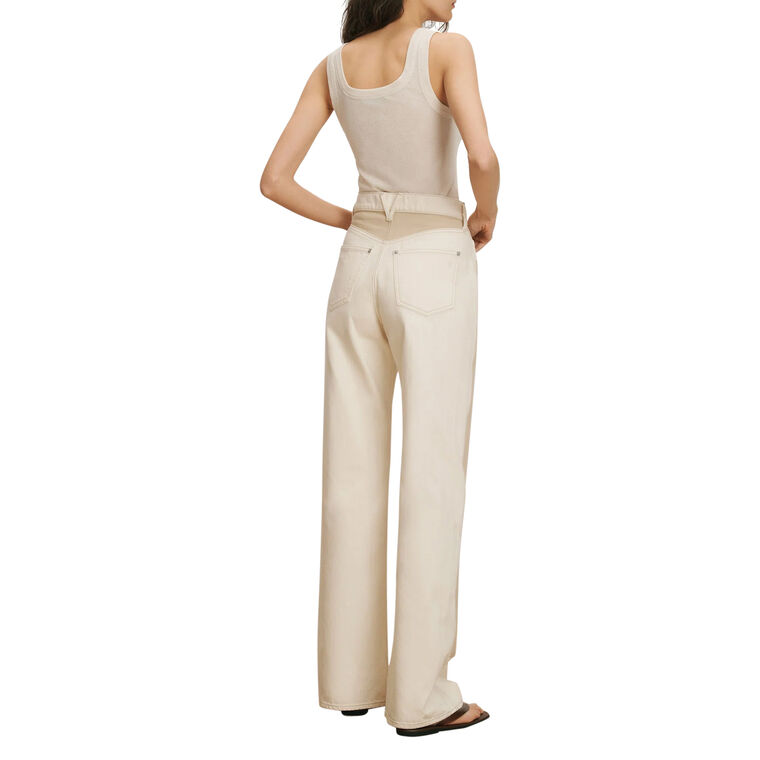 Taylor High-Rise Color-Block Wide-Leg Jean image number null