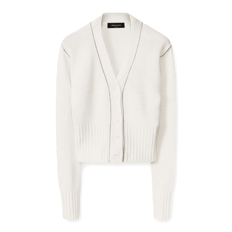 Brushed Cashmere Cropped Cardigan image number null